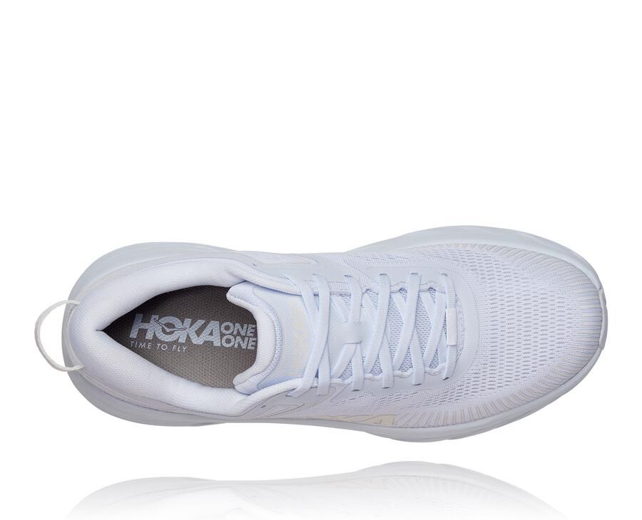 Hoka Australia One One Bondi 7 - Mens Running Shoes White - TNDJR-2178